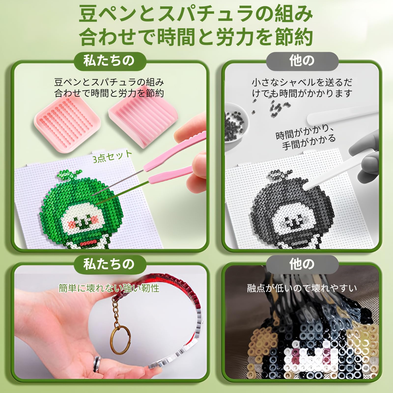 Amazon.co.jp: [Caividom]アイロンビーズ 120色セット 2.6mm 約42000粒